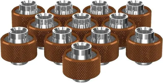Main image of PrimoChill SecureFit SX - Premium Compression Fittings 12 Pack - For 1/2in ID x 3/4in OD Flexible Tubing (F-SFSX34-12) - Available in 20+ Colors, Custom Watercooling Loop Ready
