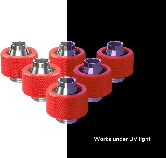 Alt view image 2 of 7 - PrimoChill SecureFit SX - Premium Compression Fitting For 3/8in ID x 5/8in OD Flexible Tubing 6 Pack (F-SFSX58-6) - Available in 20+ Colors, Custom Watercooling Loop Ready