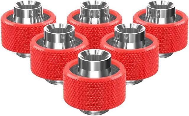 Main image of PrimoChill SecureFit SX - Premium Compression Fittings 6 Pack - For 1/2in ID x 3/4in OD Flexible Tubing (F-SFSX34-6) - Available in 20+ Colors, Custom Watercooling Loop Ready