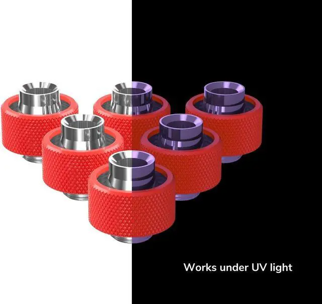 Alt view image 2 of 7 - PrimoChill SecureFit SX - Premium Compression Fittings 6 Pack - For 1/2in ID x 3/4in OD Flexible Tubing (F-SFSX34-6) - Available in 20+ Colors, Custom Watercooling Loop Ready