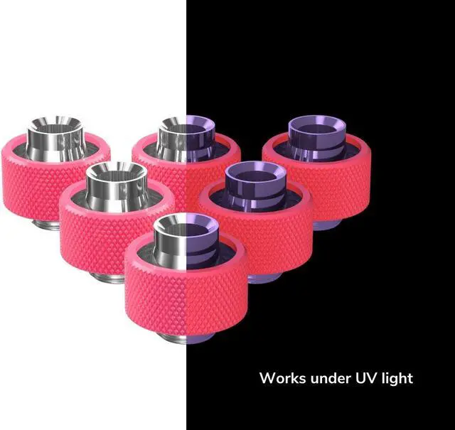 Alt view image 2 of 7 - PrimoChill SecureFit SX - Premium Compression Fittings 6 Pack - For 1/2in ID x 3/4in OD Flexible Tubing (F-SFSX34-6) - Available in 20+ Colors, Custom Watercooling Loop Ready