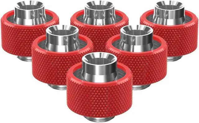 Main image of PrimoChill SecureFit SX - Premium Compression Fittings 6 Pack - For 1/2in ID x 3/4in OD Flexible Tubing (F-SFSX34-6) - Available in 20+ Colors, Custom Watercooling Loop Ready