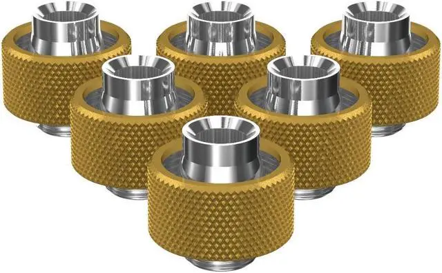 Main image of PrimoChill SecureFit SX - Premium Compression Fittings 6 Pack - For 1/2in ID x 3/4in OD Flexible Tubing (F-SFSX34-6) - Available in 20+ Colors, Custom Watercooling Loop Ready