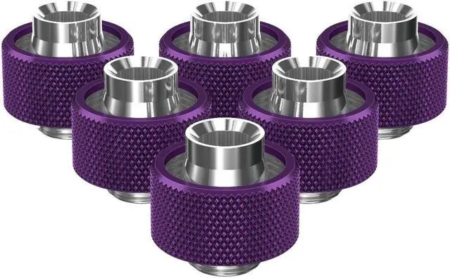 Main image of PrimoChill SecureFit SX - Premium Compression Fittings 6 Pack - For 1/2in ID x 3/4in OD Flexible Tubing (F-SFSX34-6) - Available in 20+ Colors, Custom Watercooling Loop Ready