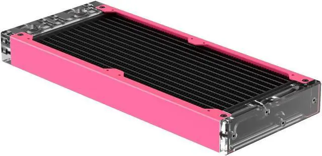 Alt view image 3 of 7 - PrimoChill 240SL (30mm) EXIMO Modular Radiator, Clear Acrylic, 2x120mm, Dual Fan (R-SL-A24) Available in 20+ Colors, Assembled in USA and Custom Watercooling Loop Ready