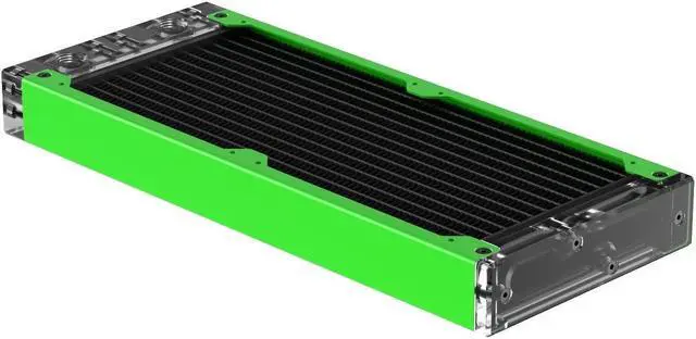 Alt view image 3 of 7 - PrimoChill 240SL (30mm) EXIMO Modular Radiator, Clear Acrylic, 2x120mm, Dual Fan (R-SL-A24) Available in 20+ Colors, Assembled in USA and Custom Watercooling Loop Ready