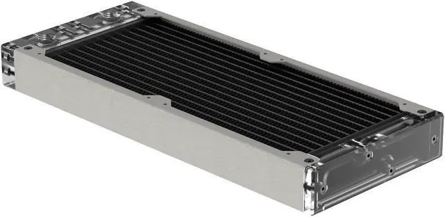 Alt view image 3 of 7 - PrimoChill 240SL (30mm) EXIMO Modular Radiator, Clear Acrylic, 2x120mm, Dual Fan (R-SL-A24) Available in 20+ Colors, Assembled in USA and Custom Watercooling Loop Ready