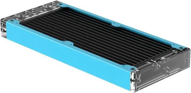Alt view image 2 of 7 - PrimoChill 240SL (30mm) EXIMO Modular Radiator, Clear Acrylic, 2x120mm, Dual Fan (R-SL-A24) Available in 20+ Colors, Assembled in USA and Custom Watercooling Loop Ready