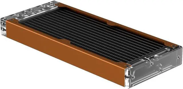 Alt view image 2 of 7 - PrimoChill 240SL (30mm) EXIMO Modular Radiator, Clear Acrylic, 2x120mm, Dual Fan (R-SL-A24) Available in 20+ Colors, Assembled in USA and Custom Watercooling Loop Ready