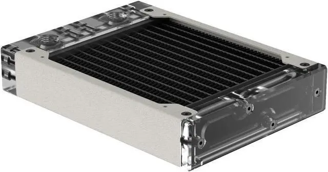 Alt view image 2 of 7 - PrimoChill 120SL (30mm) EXIMO Modular Radiator, Clear Acrylic, 1x120mm, Single Fan (R-SL-A12) Available in 20+ Colors, Assembled in USA and Custom Watercooling Loop Ready