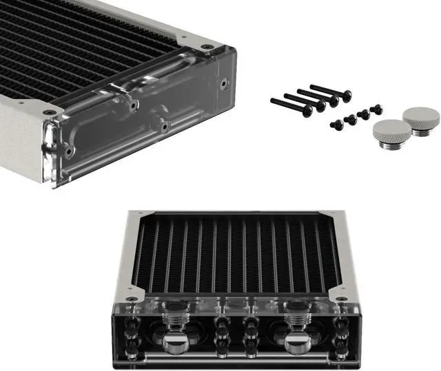 Alt view image 3 of 7 - PrimoChill 120SL (30mm) EXIMO Modular Radiator, Clear Acrylic, 1x120mm, Single Fan (R-SL-A12) Available in 20+ Colors, Assembled in USA and Custom Watercooling Loop Ready