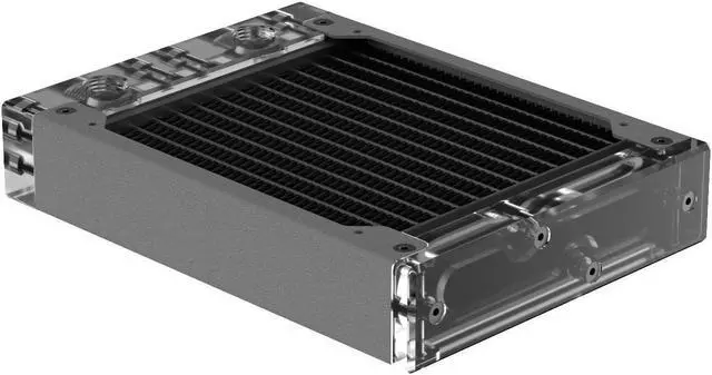 Alt view image 2 of 7 - PrimoChill 120SL (30mm) EXIMO Modular Radiator, Clear Acrylic, 1x120mm, Single Fan (R-SL-A12) Available in 20+ Colors, Assembled in USA and Custom Watercooling Loop Ready