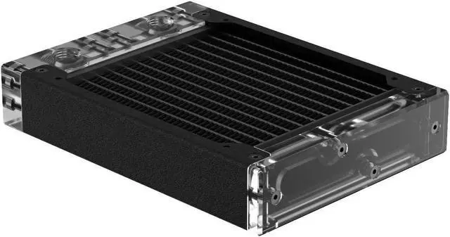 Alt view image 2 of 7 - PrimoChill 120SL (30mm) EXIMO Modular Radiator, Clear Acrylic, 1x120mm, Single Fan (R-SL-A12) Available in 20+ Colors, Assembled in USA and Custom Watercooling Loop Ready