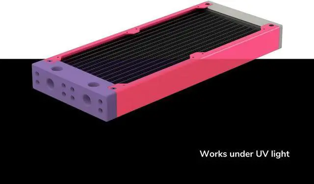 Alt view image 2 of 7 - PrimoChill 240SL (30mm) EXIMO Modular Radiator, White POM, 2x120mm, Dual Fan (R-SL-W24) Available in 20+ Colors, Assembled in USA and Custom Watercooling Loop Ready
