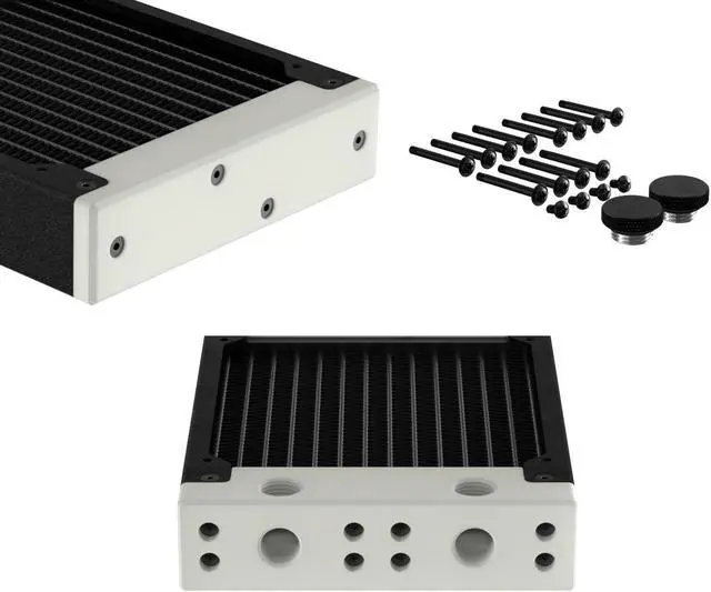 Alt view image 3 of 7 - PrimoChill 360SL (30mm) EXIMO Modular Radiator, White POM, 3x120mm, Triple Fan (R-SL-W36) Available in 20+ Colors, Assembled in USA and Custom Watercooling Loop Ready