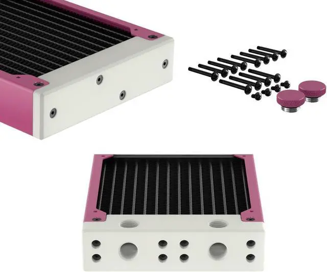 Alt view image 3 of 7 - PrimoChill 360SL (30mm) EXIMO Modular Radiator, White POM, 3x120mm, Triple Fan (R-SL-W36) Available in 20+ Colors, Assembled in USA and Custom Watercooling Loop Ready