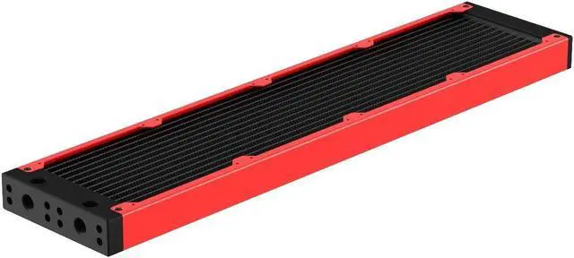 Main image of PrimoChill 480SL (30mm) EXIMO Modular Radiator, Black POM, 4x120mm, Quad Fan (R-SL-BK48) Available in 20+ Colors, Assembled in USA and Custom Watercooling Loop Ready