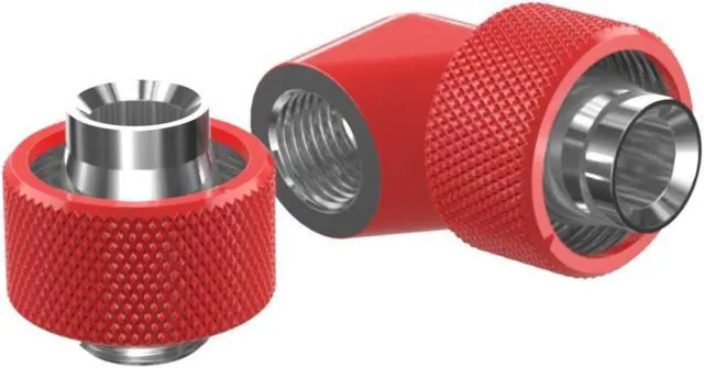 Alt view image 3 of 5 - PrimoChill SecureFit SX - Premium 90 Degree Compression Fitting Set For 1/2in ID x 3/4in OD Flexible Tubing (F-SFSX3490) - Available in 20+ Colors, Custom Watercooling Loop Ready