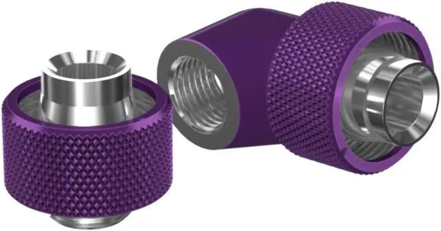 Alt view image 3 of 5 - PrimoChill SecureFit SX - Premium 90 Degree Compression Fitting Set For 1/2in ID x 3/4in OD Flexible Tubing (F-SFSX3490) - Available in 20+ Colors, Custom Watercooling Loop Ready