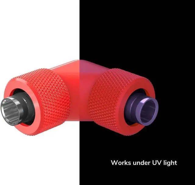 Alt view image 2 of 6 - PrimoChill SecureFit SX - Premium 90 Degree Compression Fitting Set For 3/8in ID x 1/2in OD Flexible Tubing (F-SFSX1290) - Available in 20+ Colors, Custom Watercooling Loop Ready