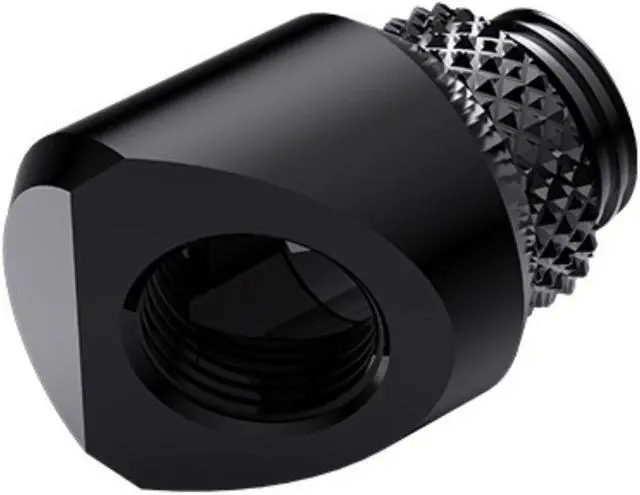 Main image of Bykski G 1/4in. Male to Female 360 Degree Rotary Elbow Fitting - 45 Degree Angle (CC-RD45S-X-BK)