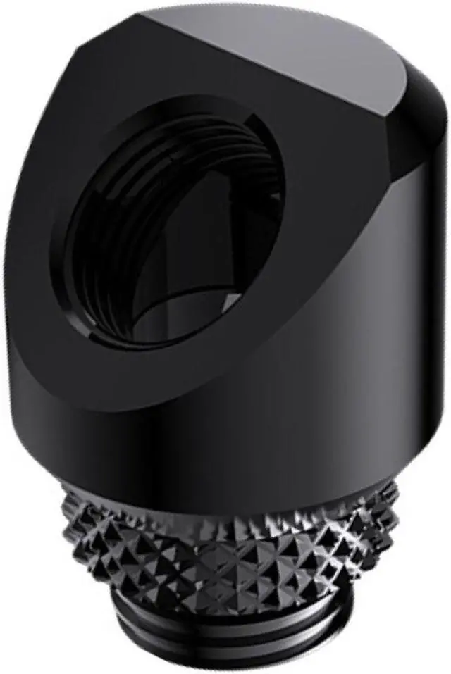 Alt view image 3 of 4 - Bykski G 1/4in. Male to Female 360 Degree Rotary Elbow Fitting - 45 Degree Angle (CC-RD45S-X-BK)