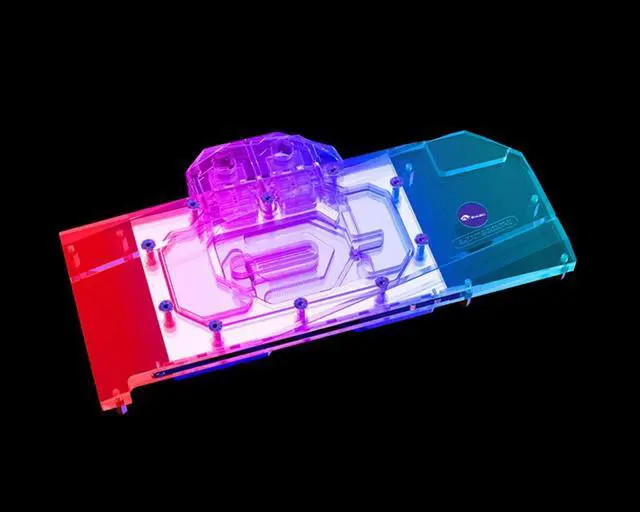 Alt view image 3 of 7 - Bykski Full Coverage GPU Water Block and Backplate For AMD Radeon RX 7800 XT (A-RX7800XT-X)