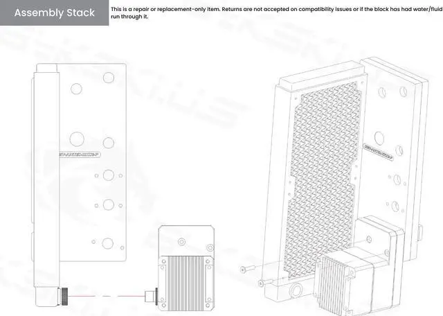 Alt view image 6 of 7 - Bykski Distro Plate For Antec Dark Cube - PMMA w/ 5v Addressable RGB (RBW) (RGV-ANTEC-DARK-P)