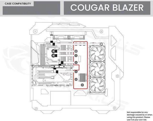 Alt view image 6 of 6 - Bykski Distro Plate For COUGAR Blazer - PMMA w/ 5v Addressable RGB(RBW) (RGV-CG-5LMGO-P-K)