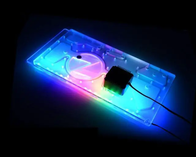 Alt view image 2 of 7 - Bykski Distro Plate For Lian Li PC-011 (Front Mount) - PMMA w/ 5v Addressable RGB(RBW) (RGV-LAN-011-LI-P-K)