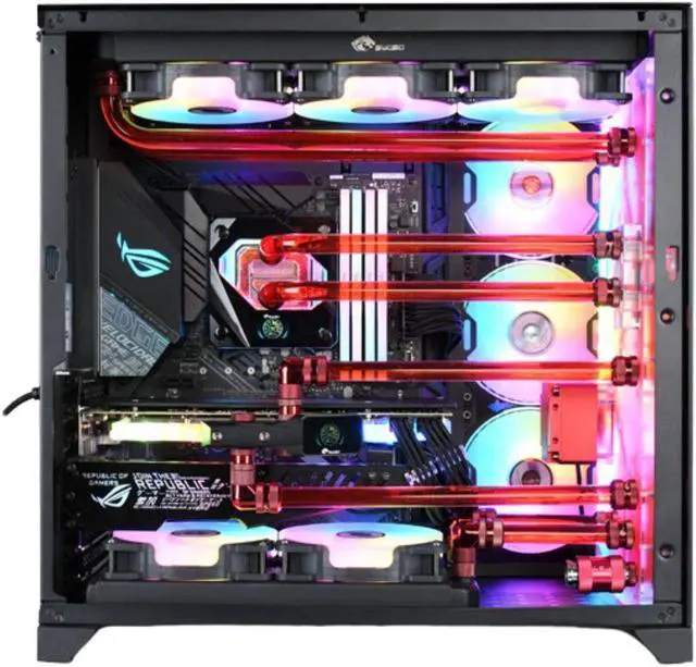 Alt view image 3 of 7 - Bykski Distro Plate For Lian Li PC-011 (Front Mount) - PMMA w/ 5v Addressable RGB(RBW) (RGV-LAN-011-LI-P-K)