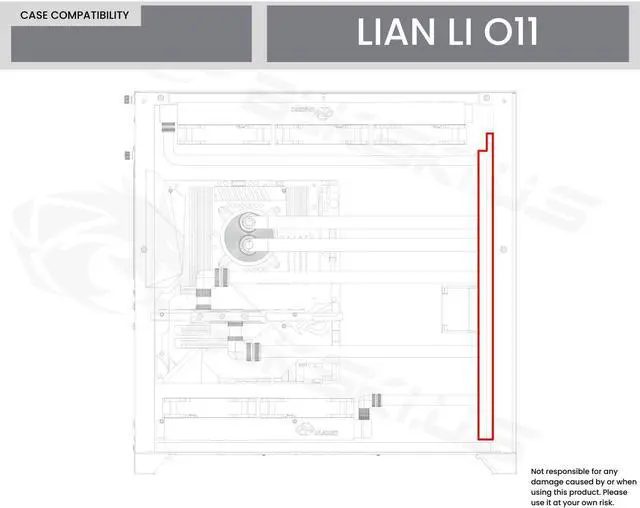 Alt view image 7 of 7 - Bykski Distro Plate For Lian Li PC-011 (Front Mount) - PMMA w/ 5v Addressable RGB(RBW) (RGV-LAN-011-LI-P-K)
