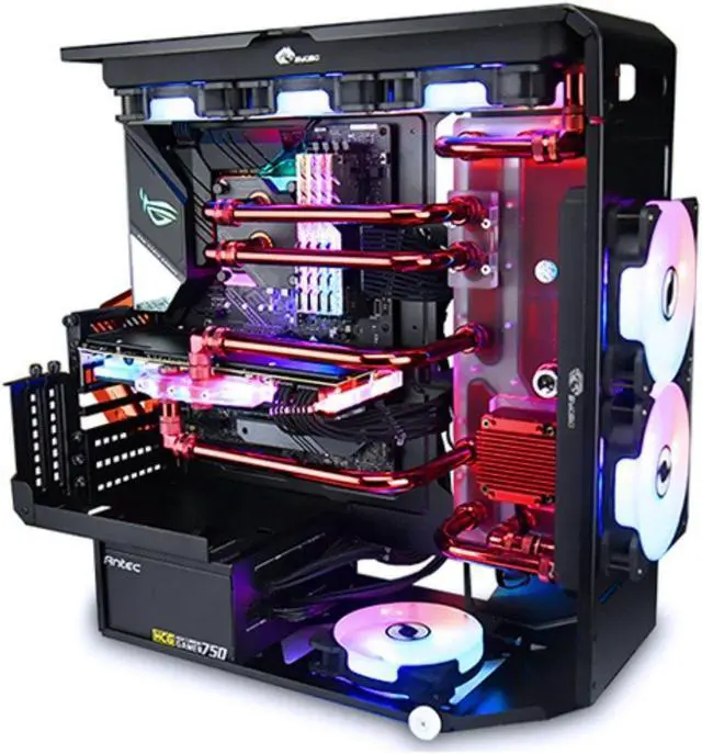 Alt view image 3 of 7 - Bykski Distro Plate For COUGAR CONQUER 2 - PMMA w/ 5v Addressable RGB(RBW) (RGV-CG-ZFZ-VG-P-K)