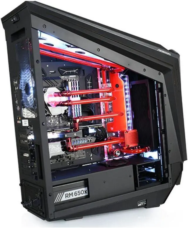 Alt view image 3 of 7 - Bykski Distro Plate For GIGABYTE AORUS AC700G - PMMA w/ 5v Addressable RGB(RBW) (RGV-GV-AC700G-P)