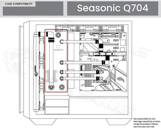 Alt view image 7 of 7 - Bykski Distro Plate For SEASONIC Q704 - PMMA w/ 5v Addressable RGB(RBW) (RGV-SEA-Q704-P-KG)