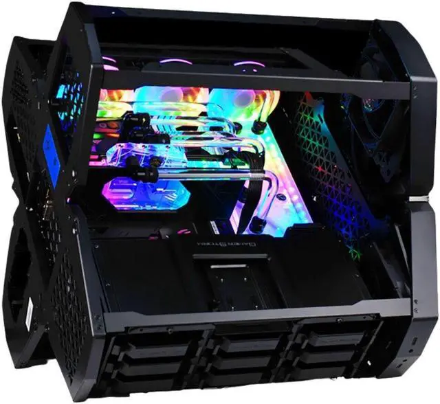 Alt view image 3 of 7 - Bykski Distro Plate For DEEPCOOL SPACE STATION - PMMA w/ 5v Addressable RGB(RBW) (RGV-DP-SPC-P-V2)