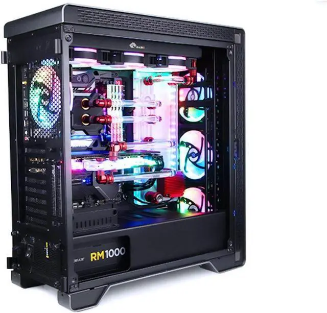 Alt view image 2 of 6 - Bykski Distro Plate For TT A500 TG - PMMA w/ 5v Addressable RGB(RBW) (RGV-TT-A500-TG-P-KG)