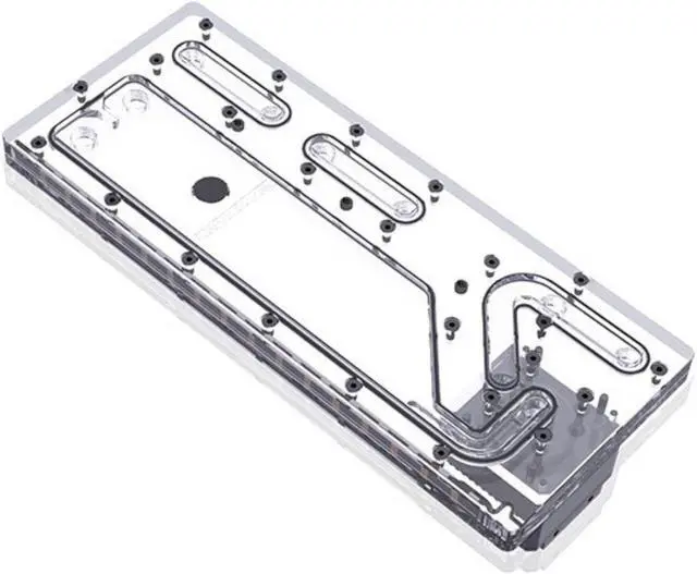 Alt view image 2 of 7 - Bykski Distro Plate For ASUS Rog Strix Helios PMMA w/ 5v Addressable RGB(RBW) (RGV-AS-STRIXHS-P-V2-K)