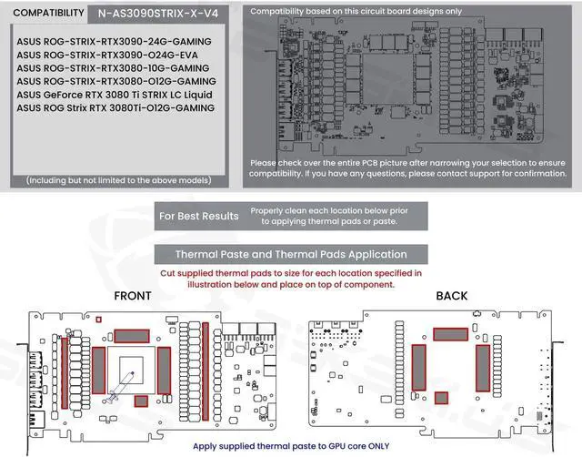 Alt view image 6 of 7 - Bykski Full Coverage GPU Water Block and Backplate For ASUS RTX 3080 / 3090 STRIX (N-AS3090STRIX-X-V4)