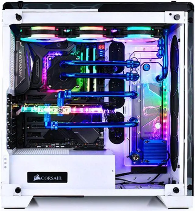 Alt view image 2 of 6 - Bykski Distro Plate for CORSAIR 570X PMMA w/ 5v Addressable RGB(RBW) (RGV-COS-570X-P)