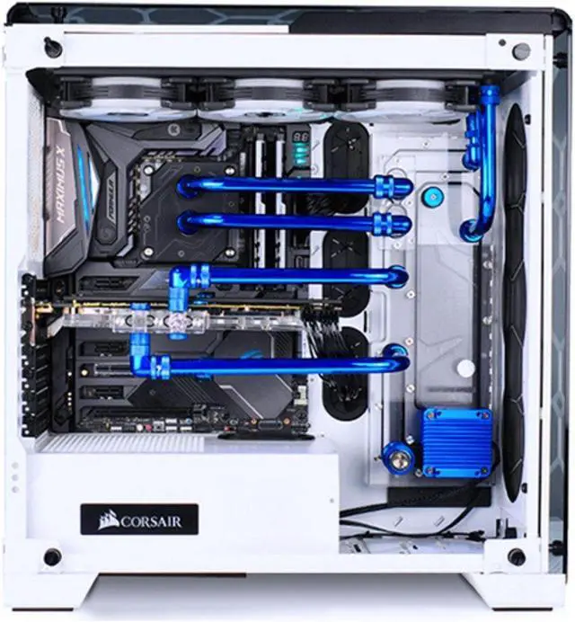 Alt view image 3 of 6 - Bykski Distro Plate for CORSAIR 570X PMMA w/ 5v Addressable RGB(RBW) (RGV-COS-570X-P)