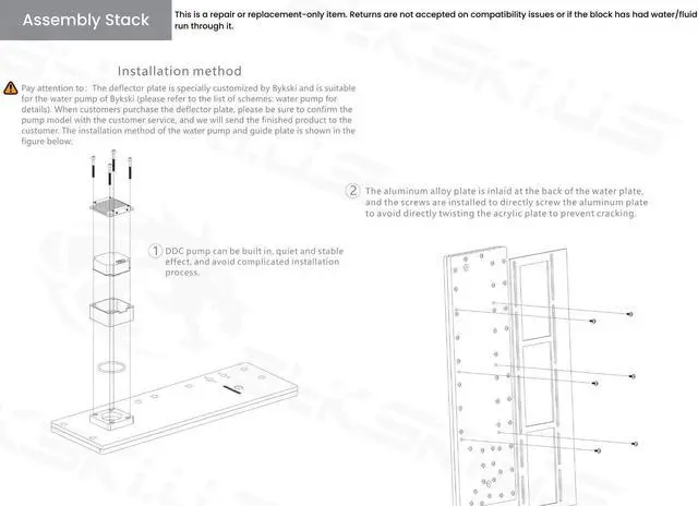 Alt view image 6 of 7 - Bykski Distro Plate For PHANTEKS-620PC PMMA w/ 5v Addressable RGB(RBW) (RGV-PHA-620PC-P)