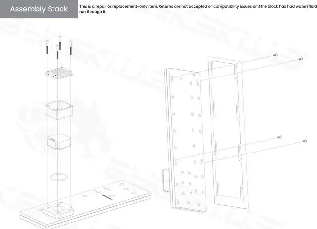 Alt view image 6 of 7 - Bykski Distro Plate For PHANTEKS NV7 - PMMA w/ 5v Addressable RGB(RBW) (RGV-PHA-NV7-P-KG)