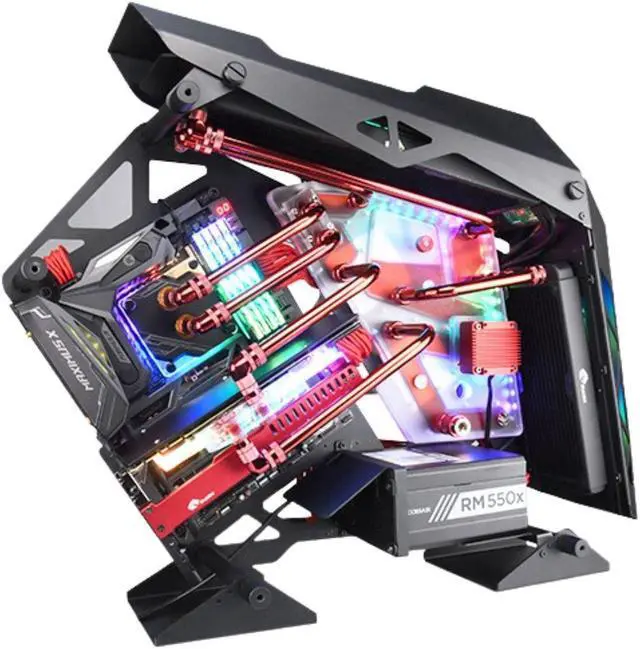 Alt view image 3 of 7 - Bykski Distro Plate For COUGAR CONQUEROR - PMMA w/ 5v Addressable RGB(RBW) (RGV-CG-ZFZ-P)