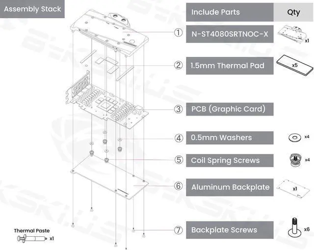 Alt view image 7 of 7 - Bykski Full Coverage GPU Water Block and Backplate For ZOTAC GAMING GeForce RTX 4080 SUPER Trinity/OC Edition 16GB (N-ST4080SRTNOC-X)