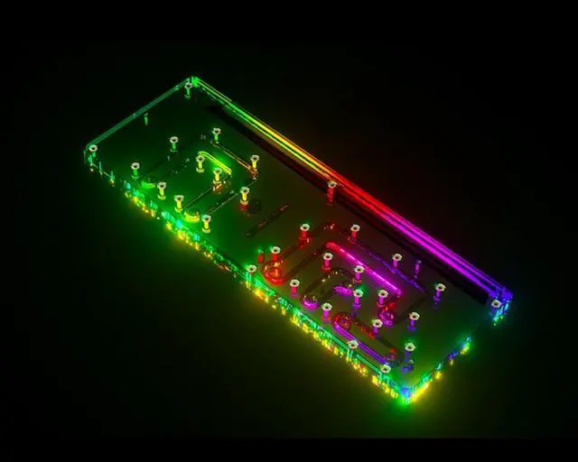 Alt view image 3 of 7 - Bykski Dual Distro Plate For Thermaltake CTE C750 PMMA w/ 5v Addressable RGB(RBW) (RGV-TT-C750-A1-P)