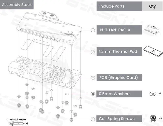 Alt view image 7 of 7 - Bykski Full Coverage GPU Water Block Reference Edition - Clear (N-TITAN-PAS-X)