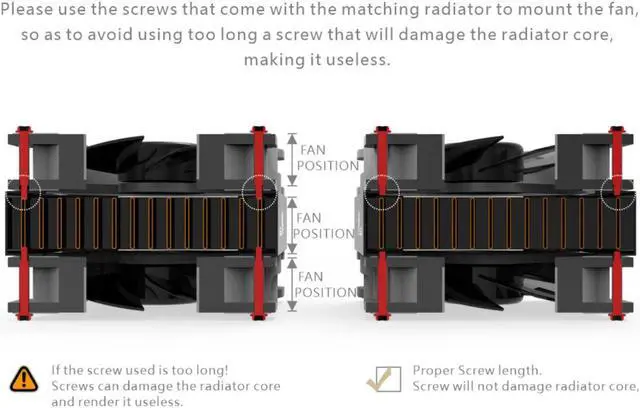 Alt view image 4 of 5 - Bykski 80mm x 45mm RC Series Radiator, 80mm x 4, Quad Fan (CR-RD80X4RC-TK)