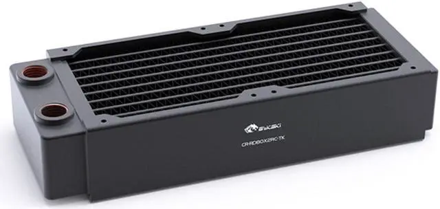 Main image of Bykski 80mm x 45mm RC Series Radiator, 80mm x 2, Dual Fan (CR-RD80X2RC-TK)