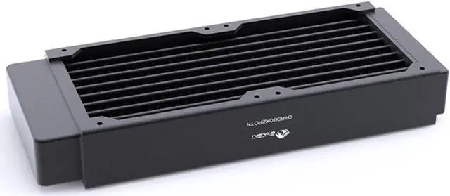 Alt view image 2 of 5 - Bykski 80mm x 30mm RC Series Radiator, 80mm x 2, Dual Fan (CR-RD80X2RC-TN)